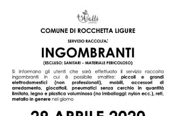 RACCOLTE INGOMBRANTI MARZO E APRILE 2020