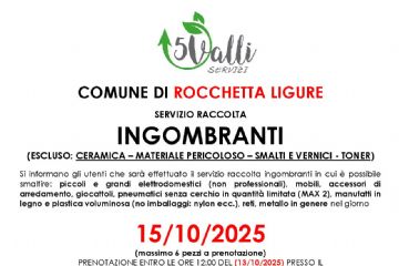 Raccolta  Ingombranti ANNO 2025