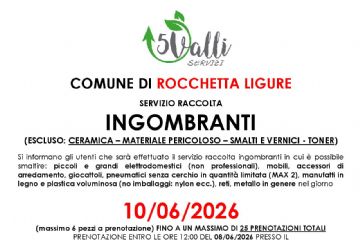 Raccolta  Ingombranti ANNO 2026